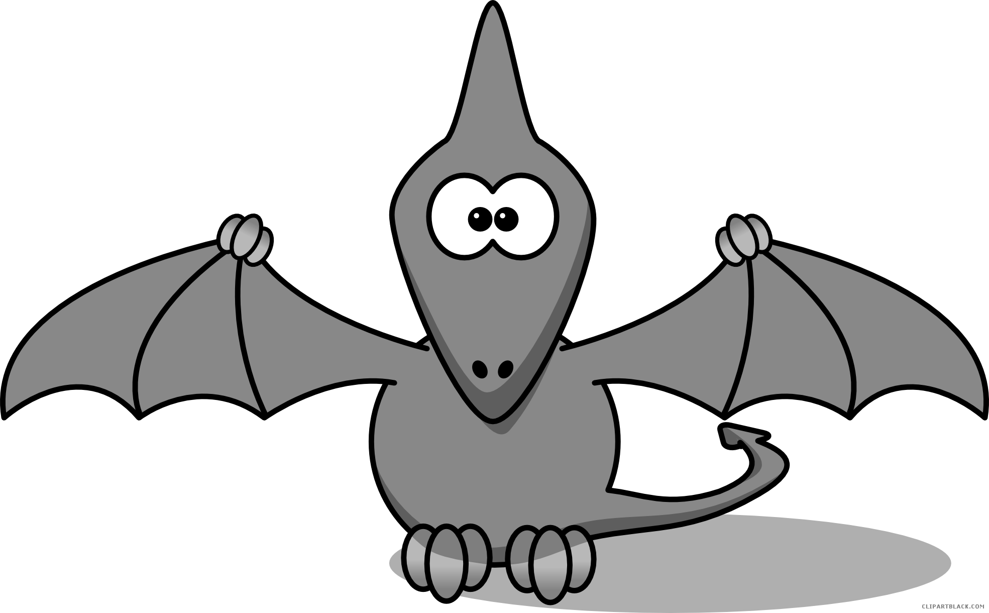 Flying Dinosaur Clipart - Dinosaur Cartoon Pterodactyl (1969x1220), Png Download