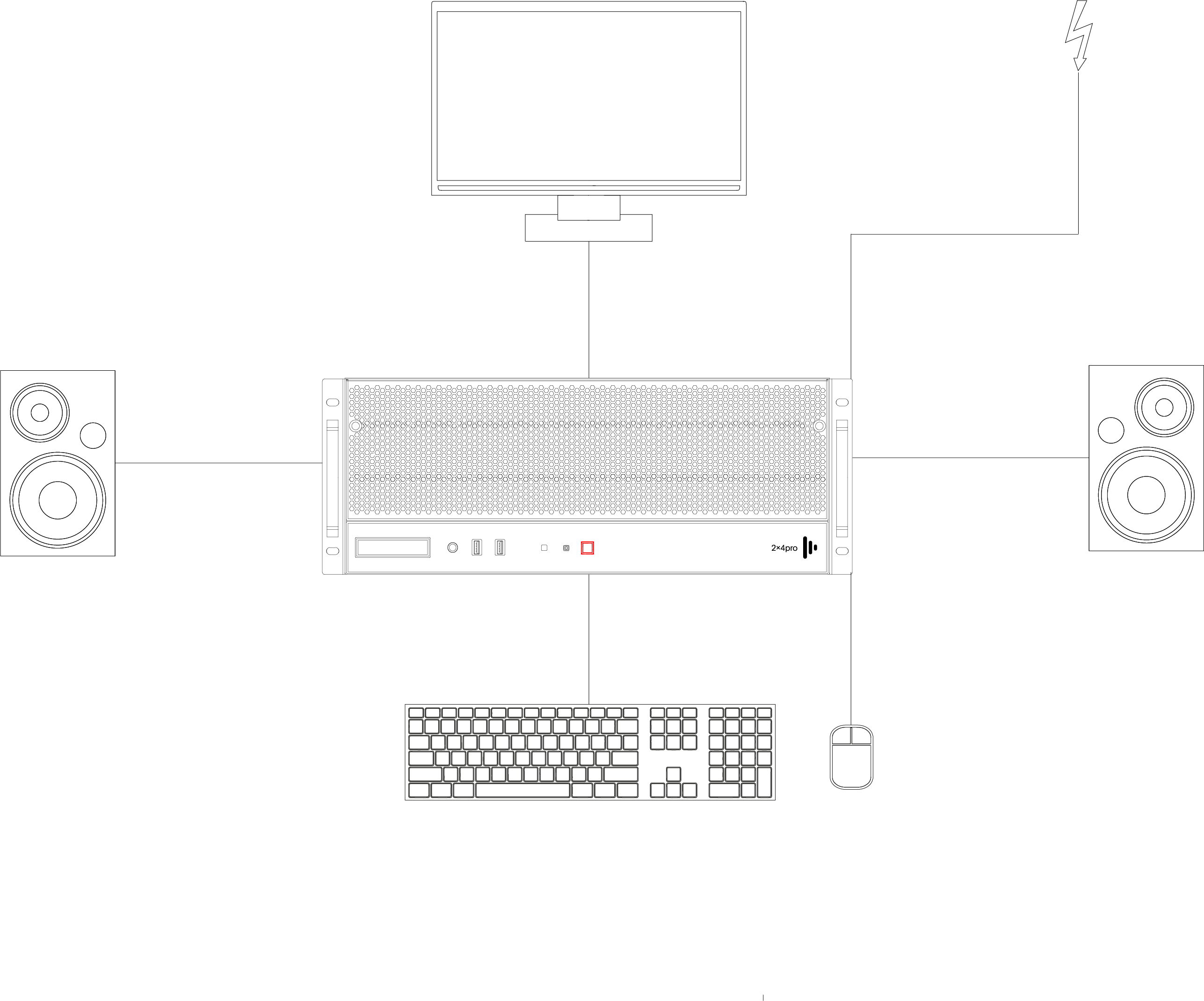 Press The Power Button On The Front Of The Unit And - Apple Keyboard (2574x2141), Png Download