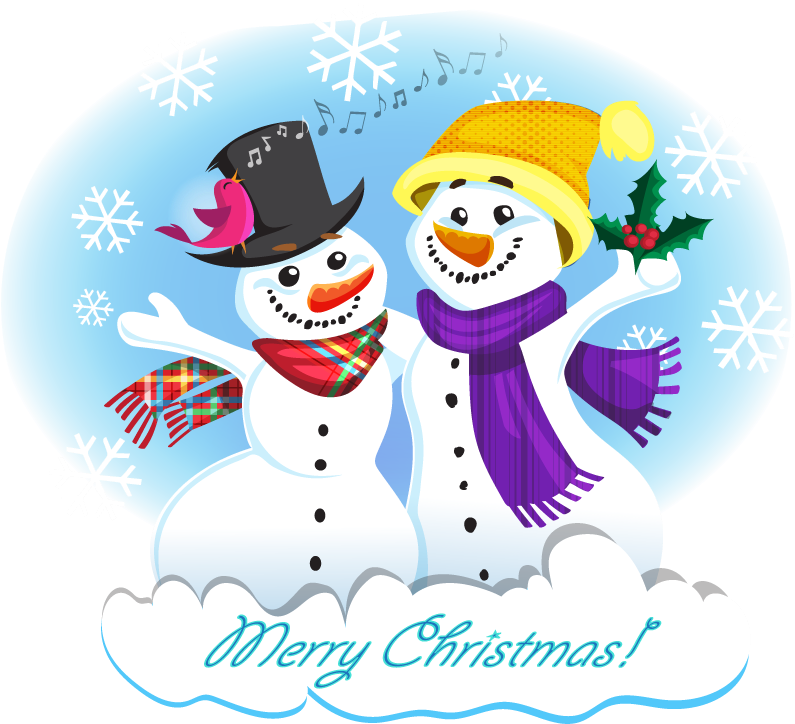 Snowman Free To Use Clipart - Two Snowman Clipart (827x798), Png Download
