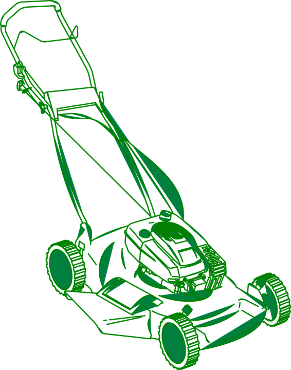 Free Vector Graphic - Lawn Care Mower Logo (566x720), Png Download