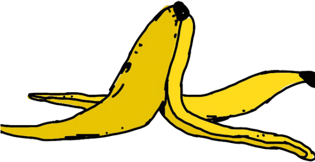 Old Clipart Banana Peel - Banana Peel Clip Art (640x480), Png Download