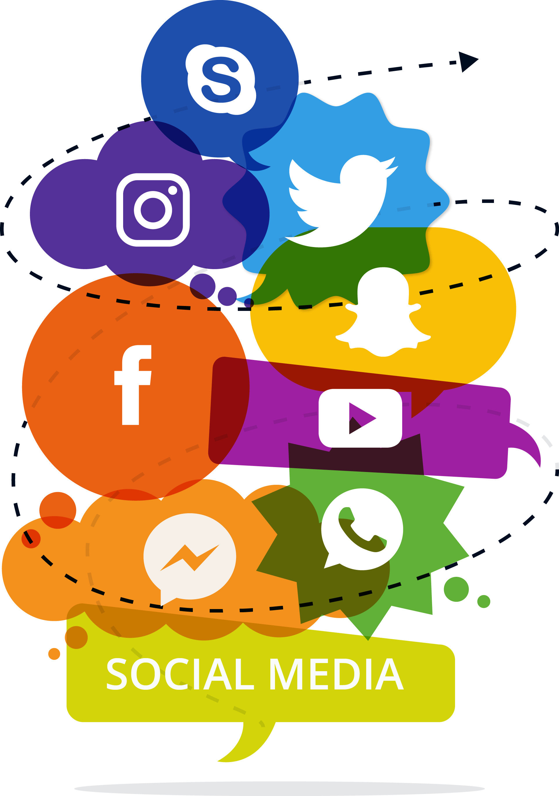 Las Redes Sociales Ocupan Cada Vez Un Papel Más Importante - Promotion Social Media (1925x2742), Png Download