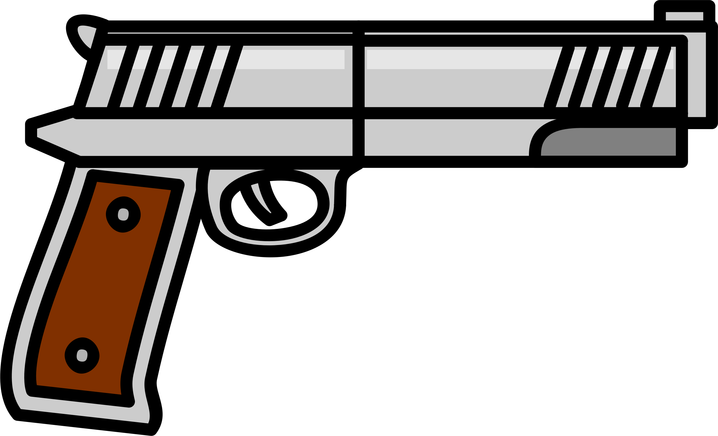 Vibrant Design Clipart Gun - Clipart Image Of Gun (2400x1459), Png Download