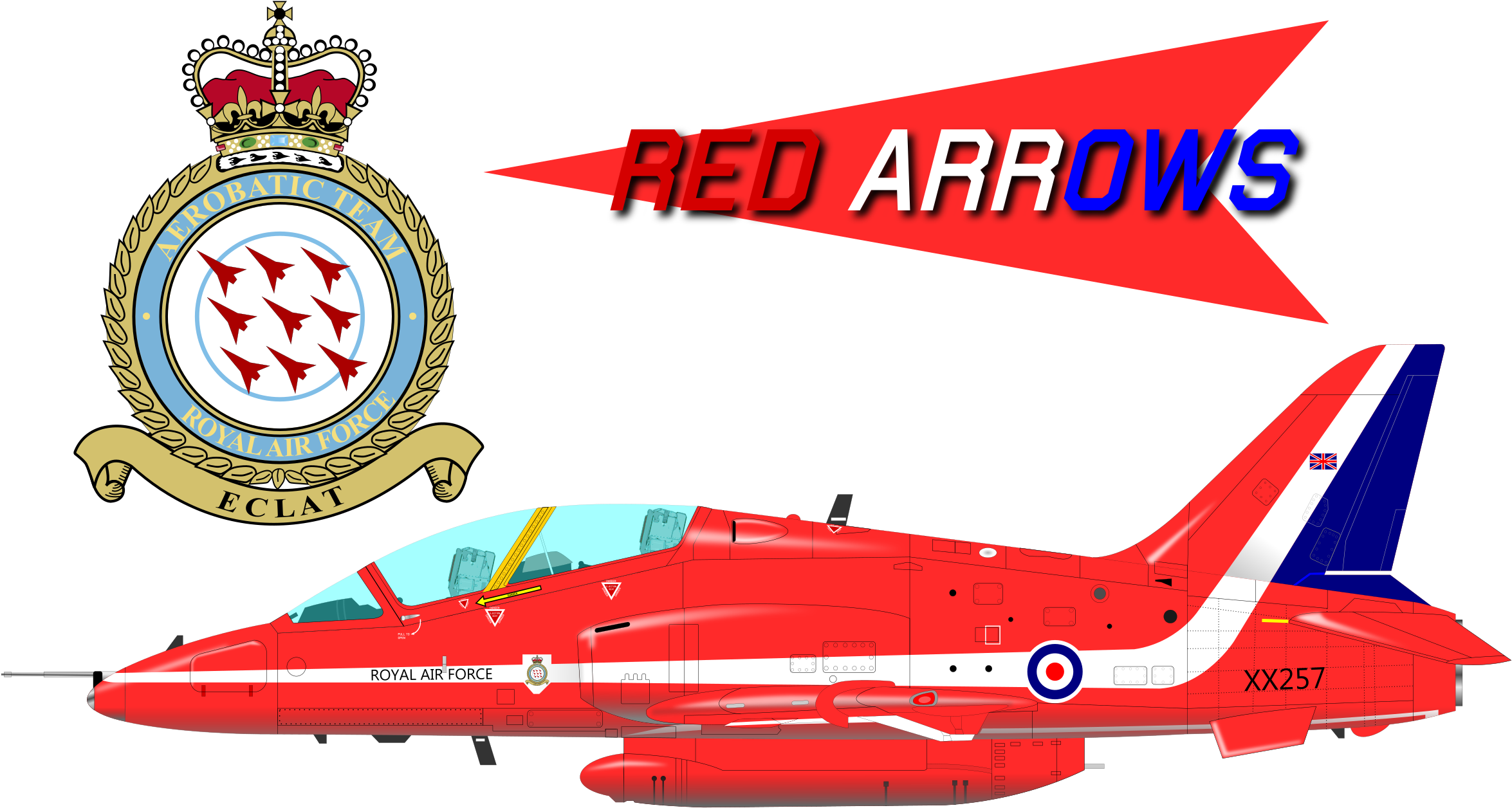 Big Image - Red Arrows (2400x1855), Png Download