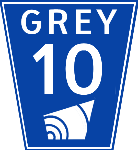 Grey Road 10 Sign - Sign (540x586), Png Download