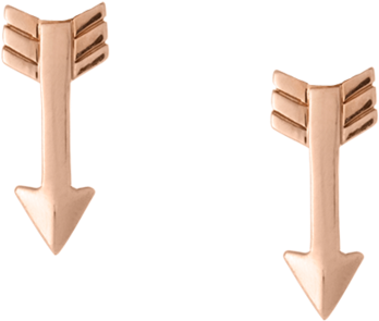 Arrow Studs Image - Earrings (939x1024), Png Download