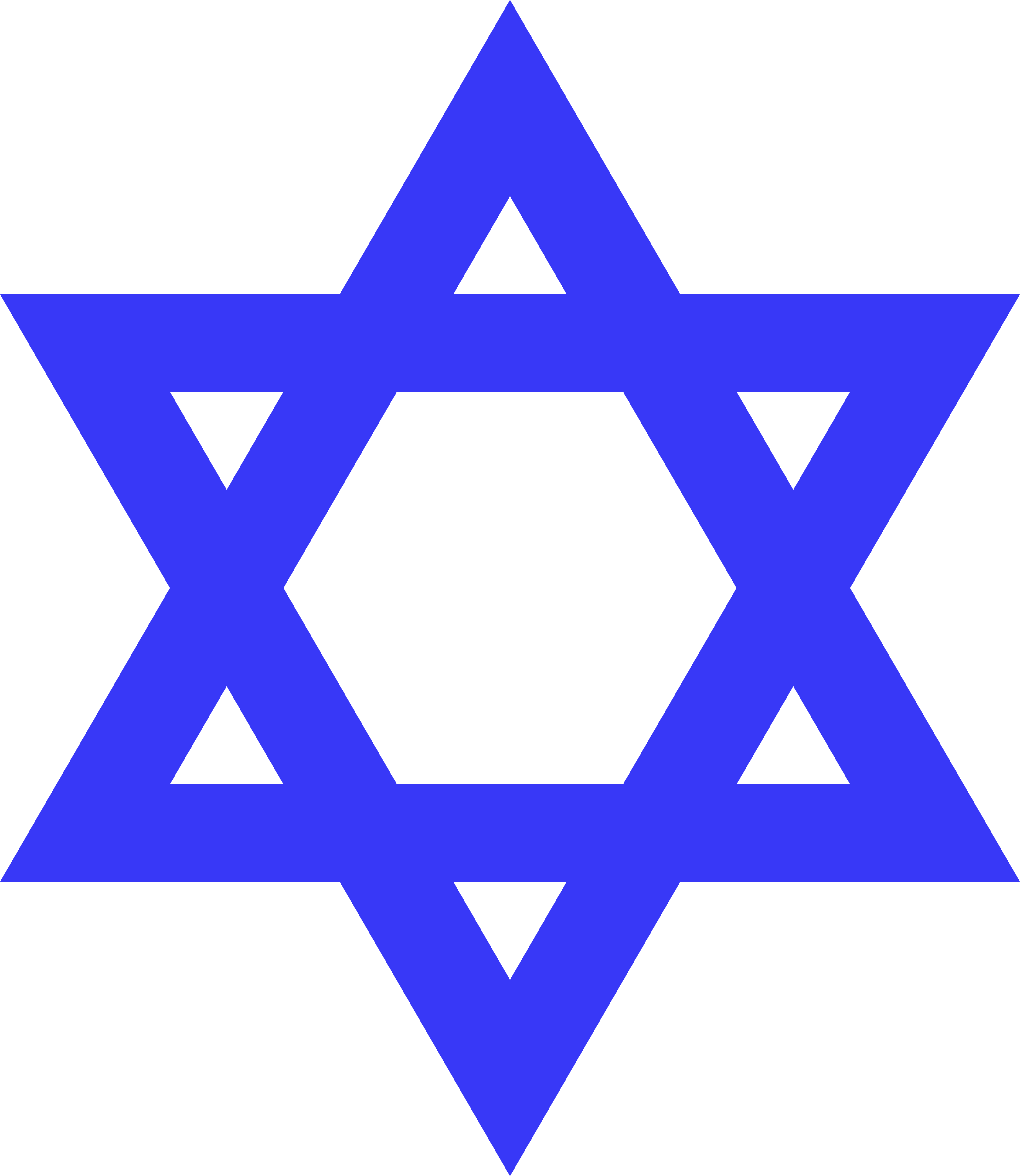 Wikipedia Lighter Blue Star Of David - Star Of David Gif (2664x3072), Png Download