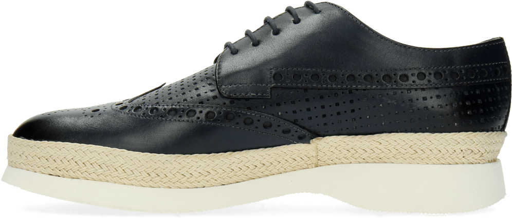 Derby Shoes Elia 4 Perfo Square Moroccan Blue - Suede (1024x1024), Png Download