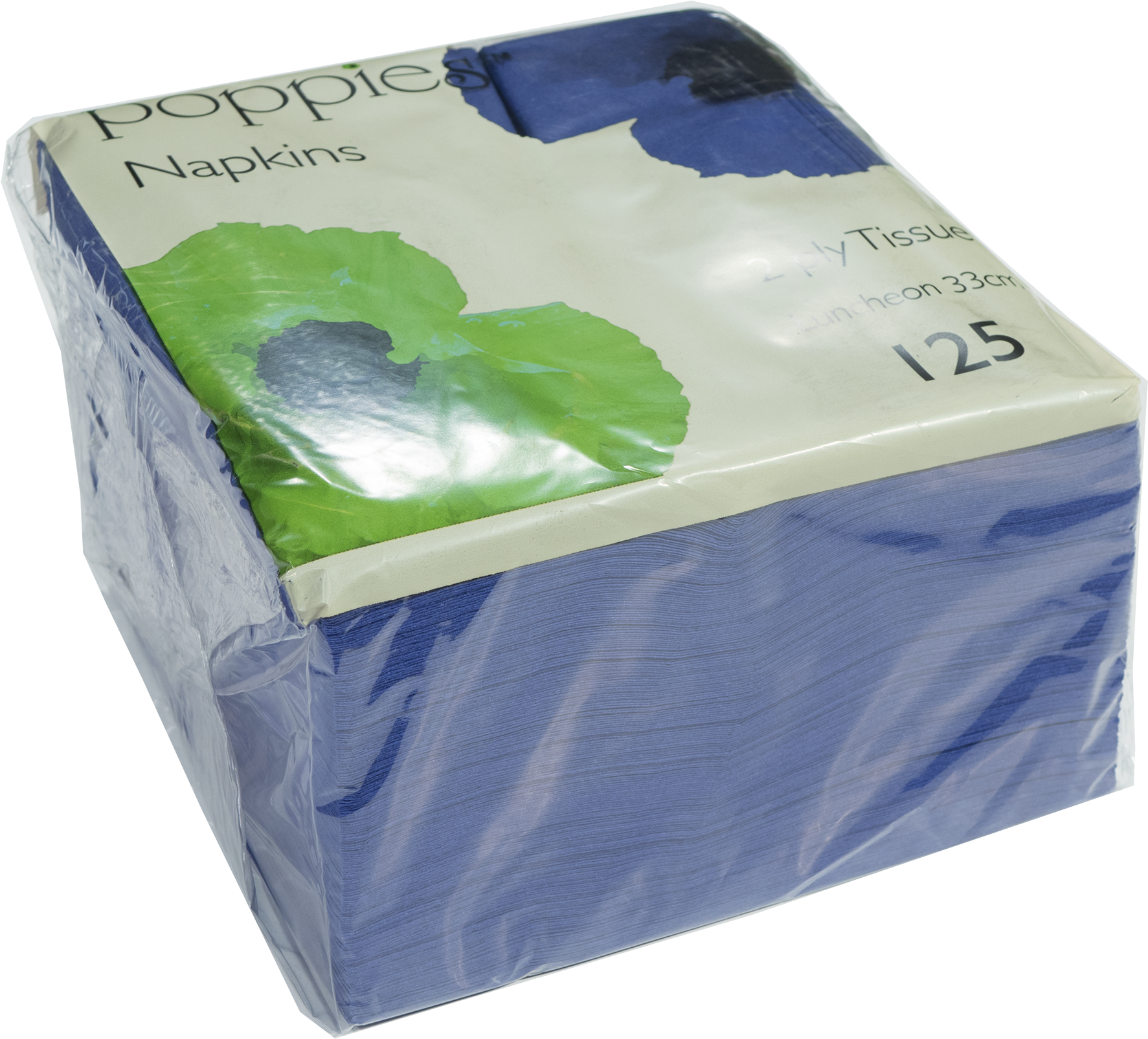 125 33cm X 33cm 2 Ply Blue Square Serviettes - Box (3000x2000), Png Download