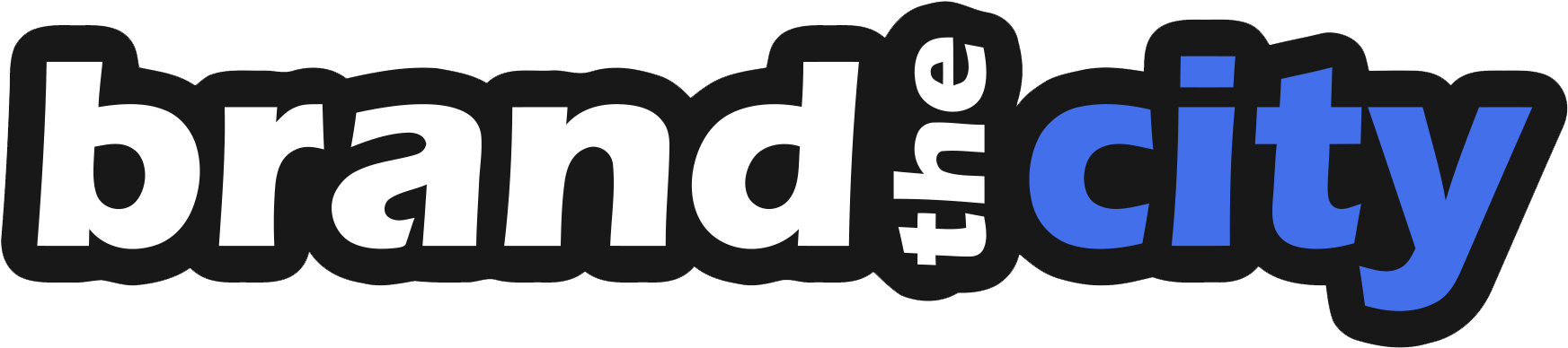 Brand The City - Black-and-white (1799x426), Png Download