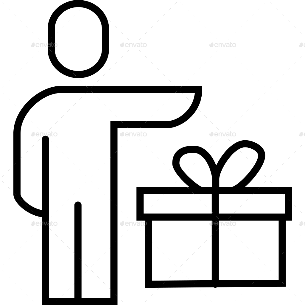 25 Gift Line Icons - Gift (1024x1024), Png Download