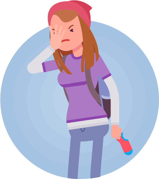 Weird Clipart Lost Sock - Girl (650x650), Png Download