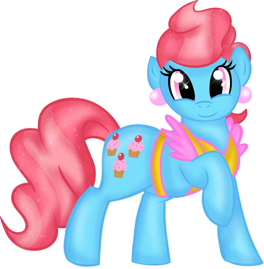 Cake By Rayodragon - Little Pony Mrs Cup Cake (882x900), Png Download