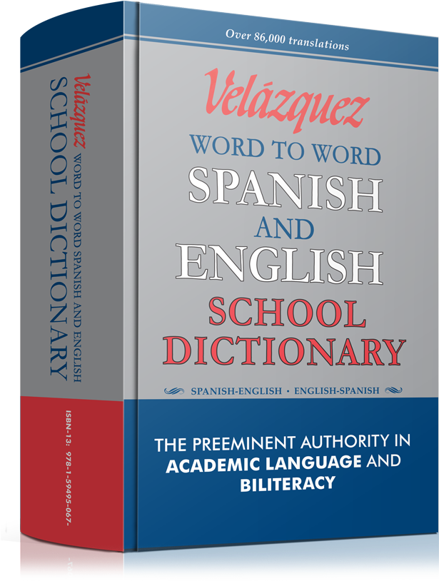 Velázquez Word To Word English And Spanish School Dictionary - Book Cover (643x860), Png Download