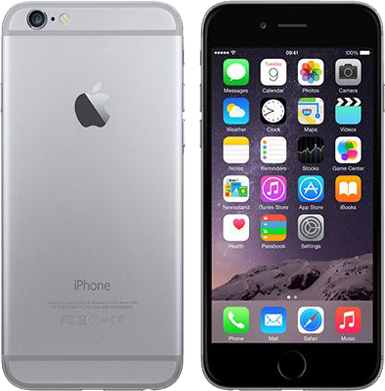 Apple Iphone 6 With Facetime - Iphone 6 Gold Silver Space Grey (1500x1500), Png Download
