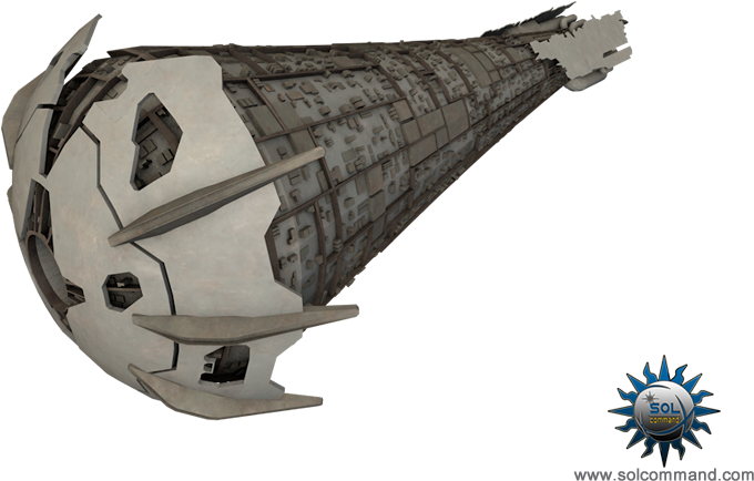 Mjolnir Titan Space Ship Capital Huge Beast Kilometer - Cannon (800x500), Png Download