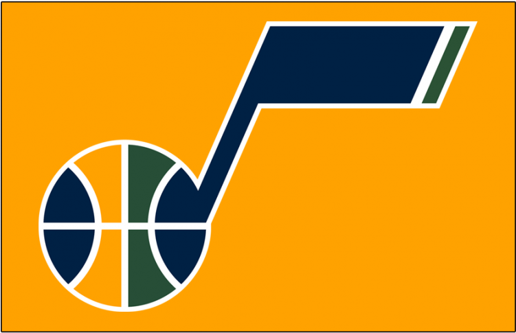 Utah Jazz Primary Logos Iron On Stickers And Peel-off - Utah Jazz Logo 2017 (750x930), Png Download
