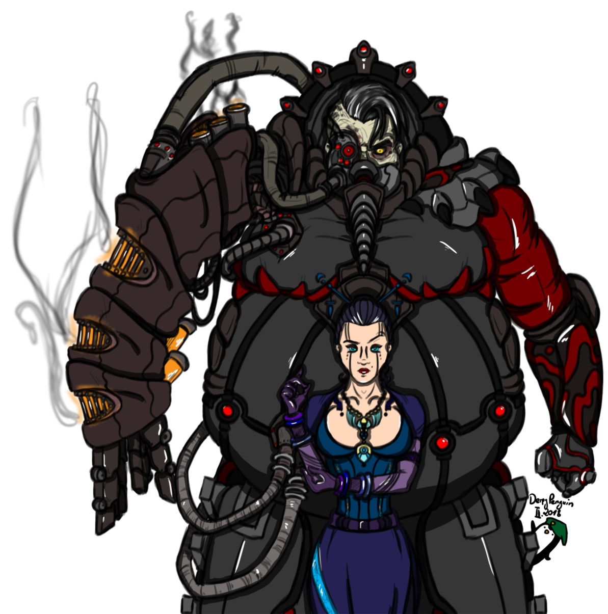 Drawn Penguin Warframe - Kuva Guardian (1280x1211), Png Download