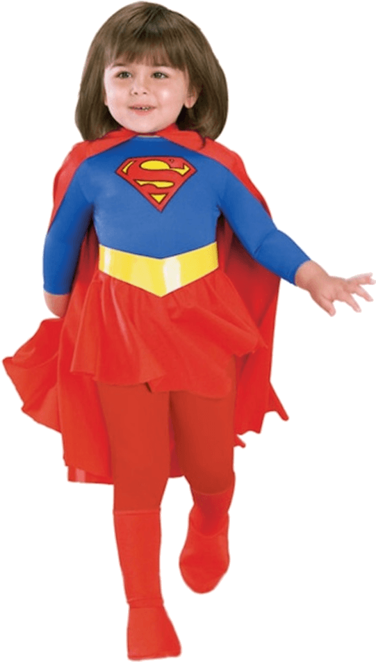 Child Supergirl Super Hero Costume - Super Girl Costume For Kids (600x951), Png Download