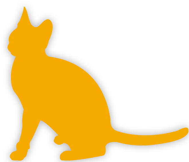 White Cat Silhouette Yellow Cat Silhouette Cat (768x703), Png Download