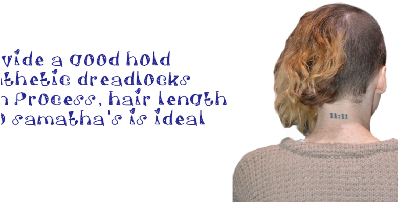 Sythethic Dreadlocks Installation 2 - Girl (777x437), Png Download