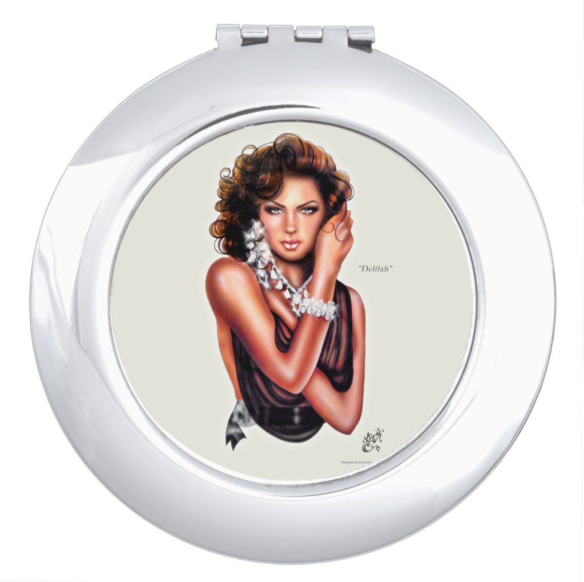Delilah Pinup Compact Mirror - Circle (1228x1228), Png Download