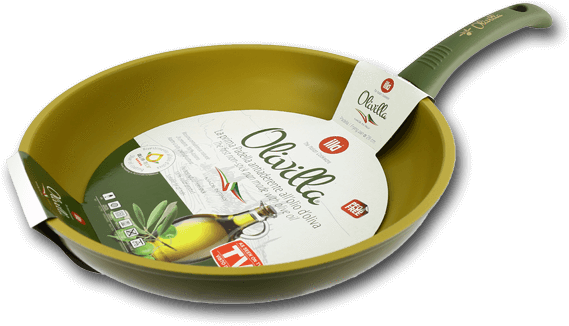 Illa Frying Pan With Olive Oil Non-stick Coating 28cm - Frying Pan (600x600), Png Download
