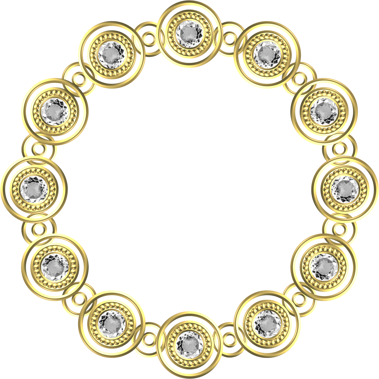 Jewelry, Gold, Frame, Circle, Border, Decoration - Estrella De 12 Puntas Mercurio Retrogrado (1280x1280), Png Download