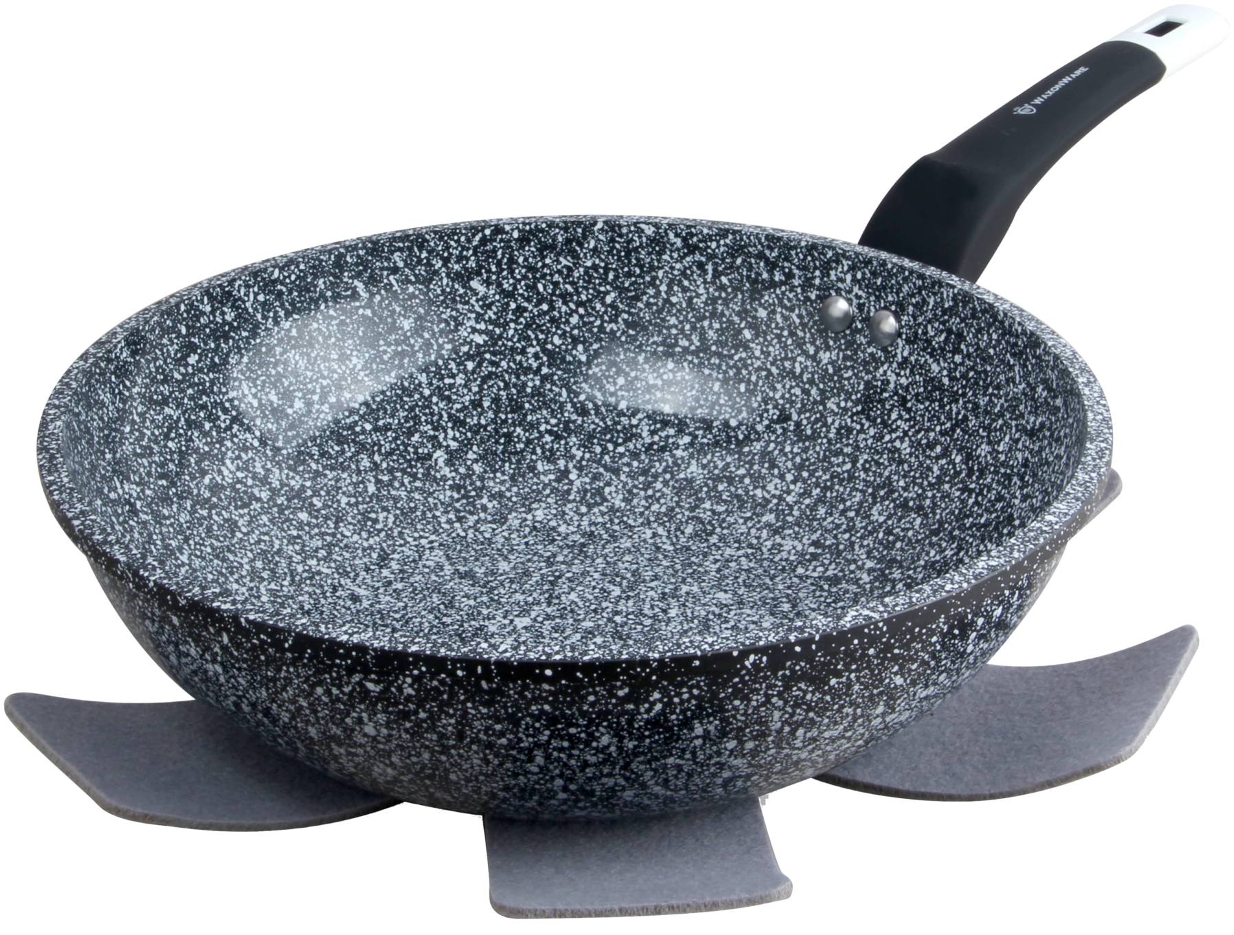 Waxonware Nonstick Cookware Jumbo Wok Stir Fry Pan - Stone Wok (2048x1407), Png Download