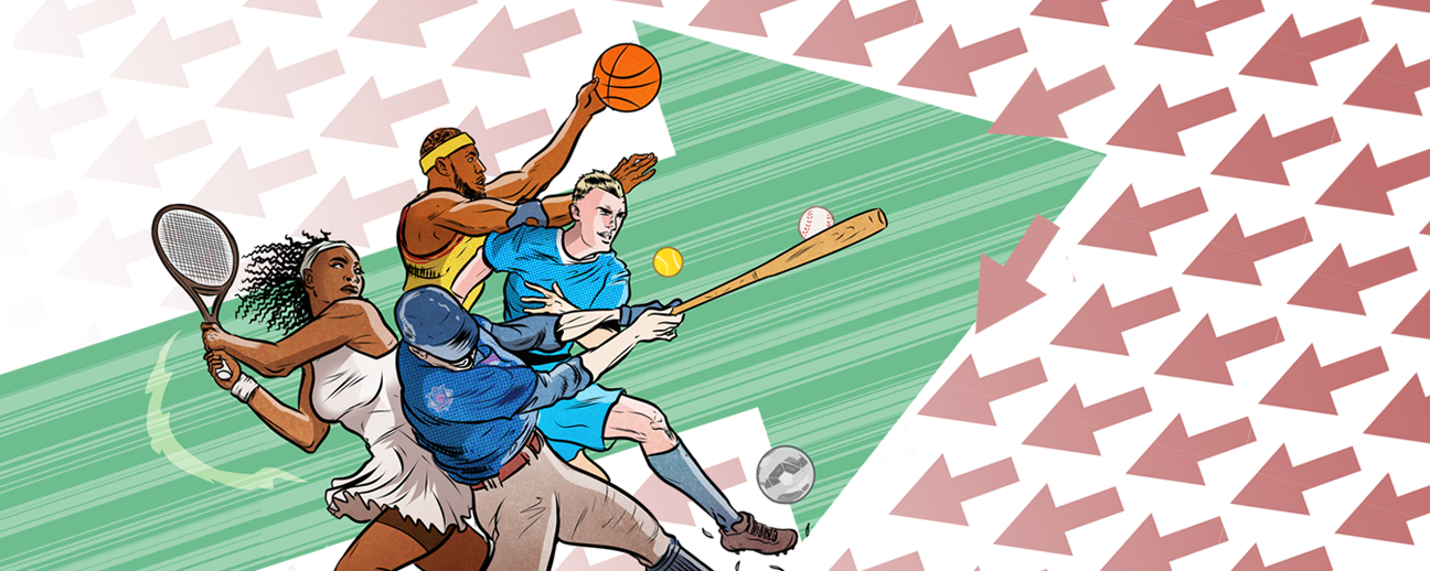 Special Feature With All The Unlikely Sports Events - Illustration (1296x518), Png Download