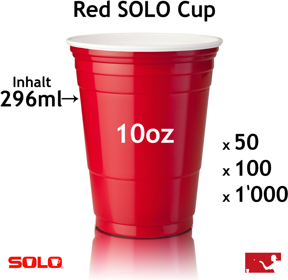 Solo Cups 10oz - Solo Cup (1000x1000), Png Download