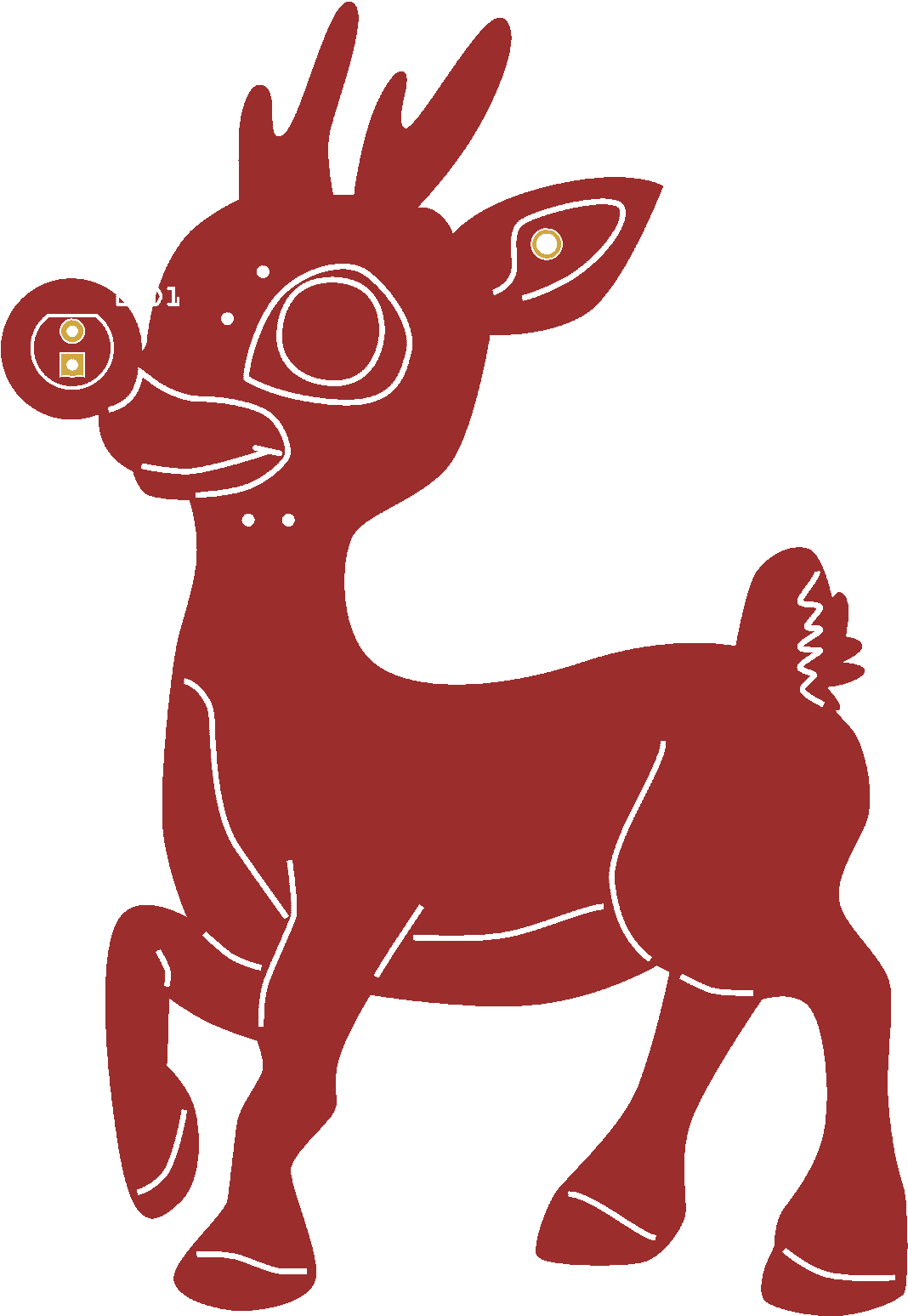 Rudolph - Pepe Reindeer (1068x1547), Png Download