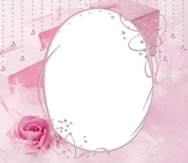 0, - Pink Transparent Oval Frames (600x521), Png Download