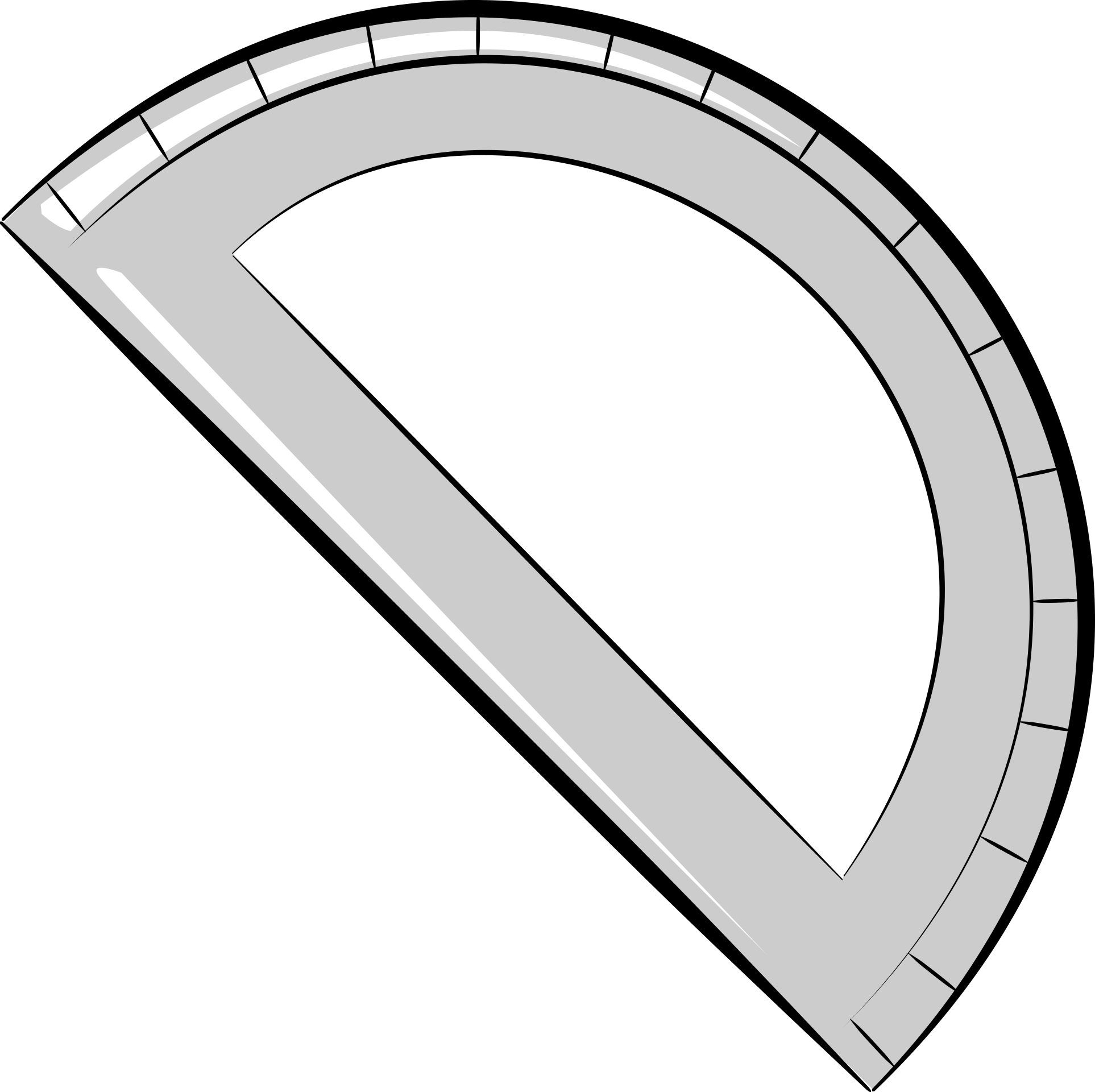 Grey Protractor - Imagenes De Utiles De Escuela (1926x1920), Png Download