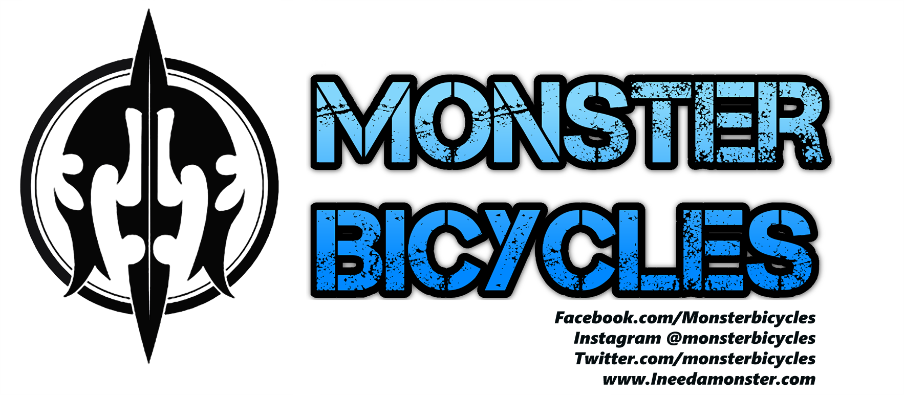 Monster Retailer Logo Official 300 Dpi 1 Clear - Monster Bike Logo (1766x772), Png Download