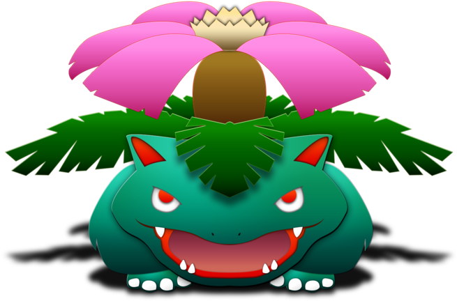 Download Venusaur Logo - Cartoon (900x816), Png Download