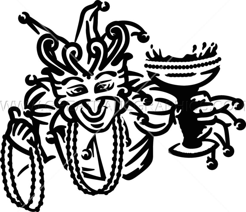 Mardi Gras Jester - Mardi Gra Clipart Blackand White (825x711), Png Download