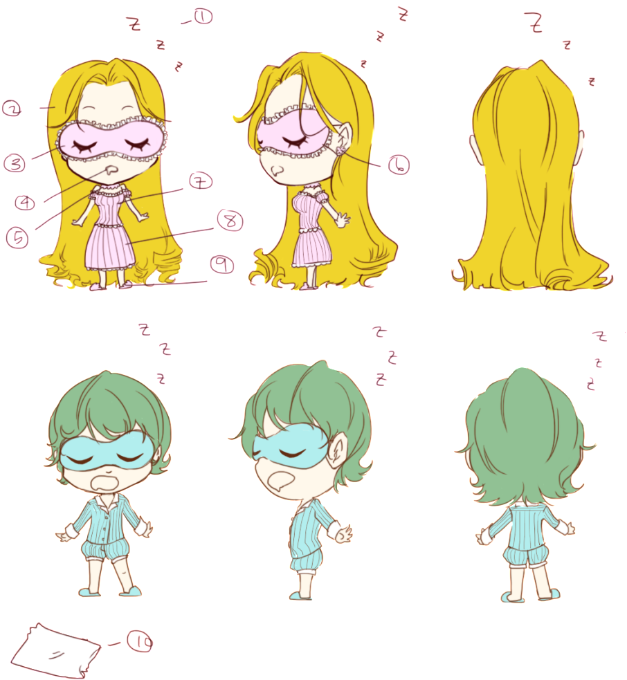 Sleeping Beauty/ Sleep Fighters Set - Cartoon (972x1023), Png Download