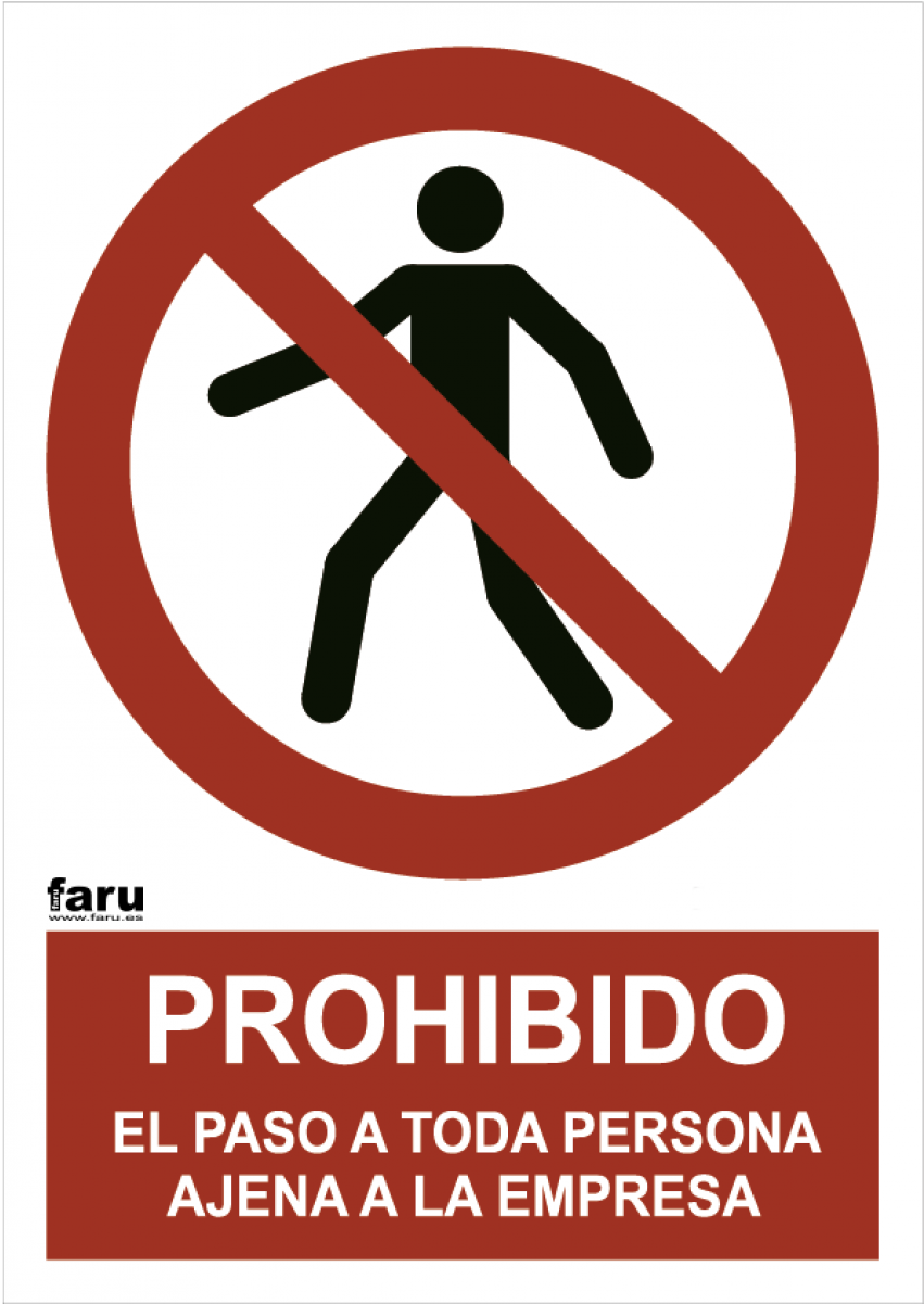 Prohibido El Paso A Personal Ajeno (1200x1200), Png Download