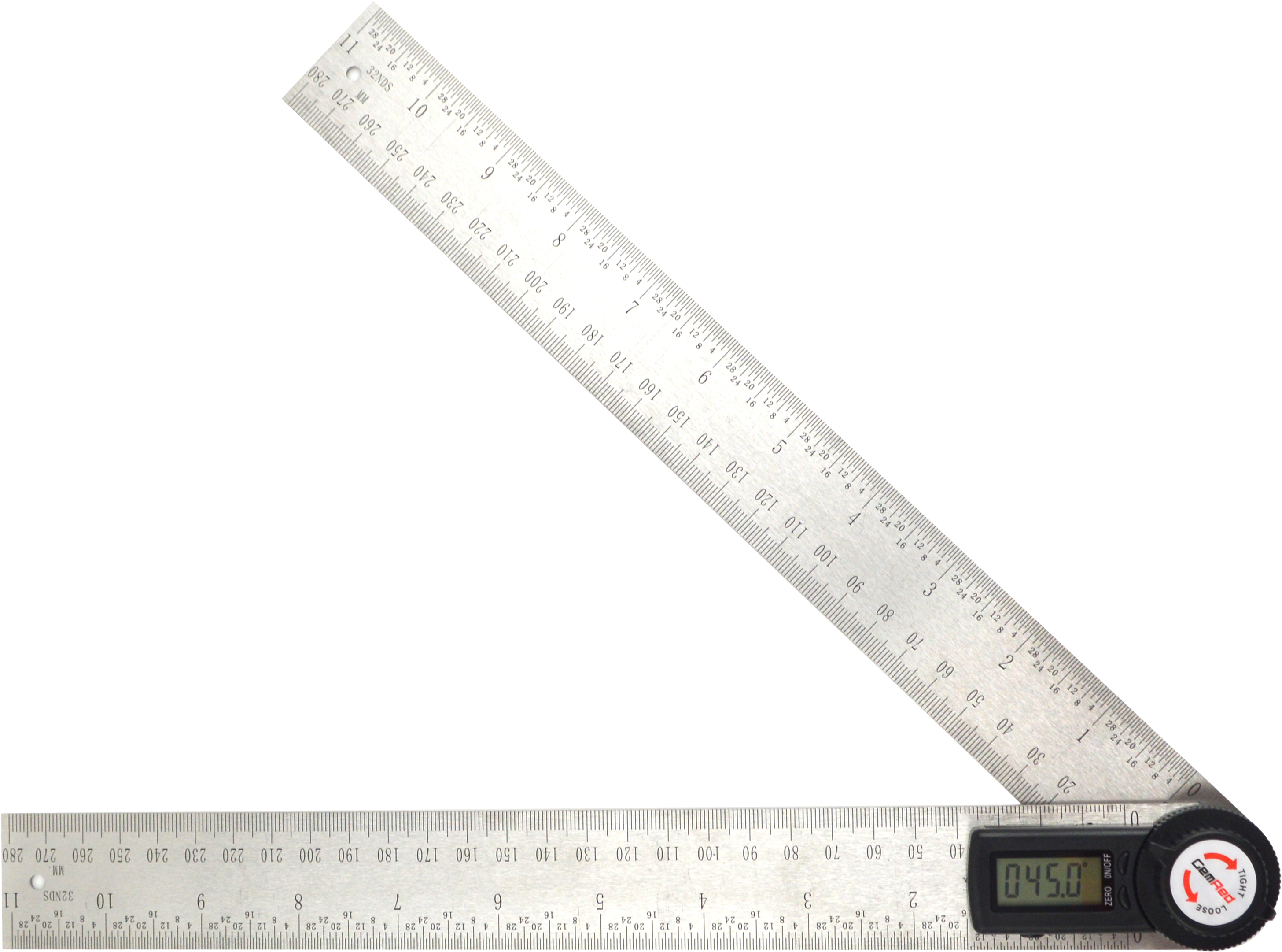 Machinery Tools Angle Measurement Digital Angle Protractor - Office Ruler (3564x2940), Png Download