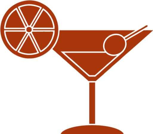 Beach Umbrella - Martini Glass (750x750), Png Download
