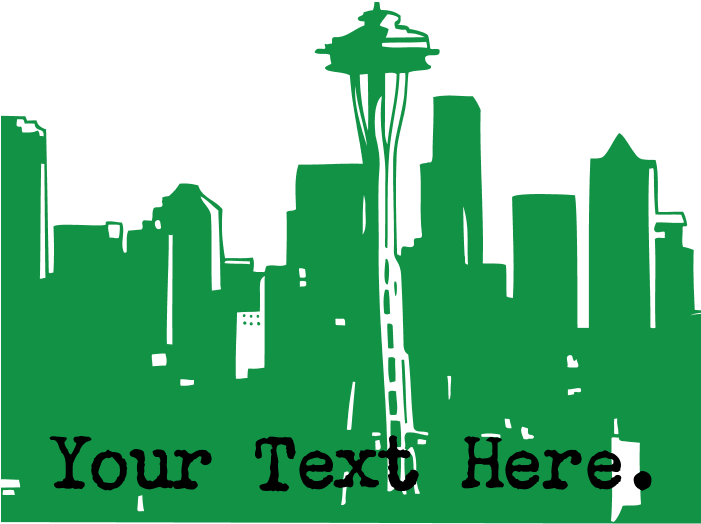 Seattle Skyline Sweater (700x700), Png Download