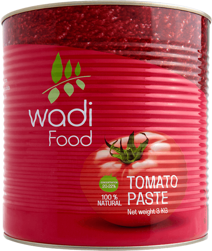Tomato Paste 3kg Tin - Wadi Food (812x941), Png Download