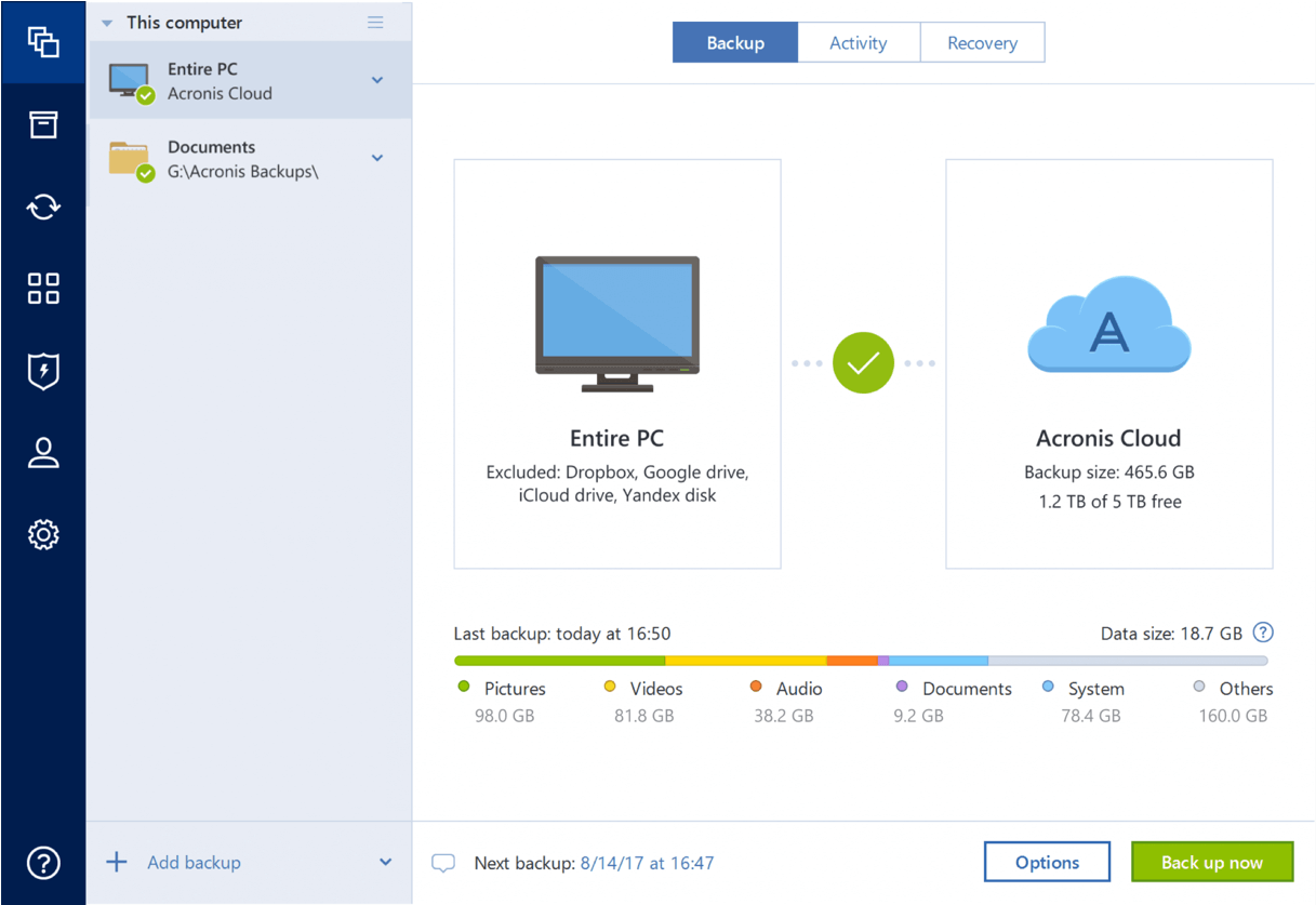 How To Move Data To A New Pc - Acronis True Image 2018 Build 11530 Crack (1508x848), Png Download