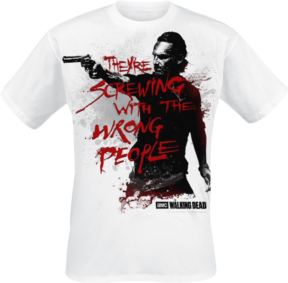 Wrong People White T-shirt 286503 Ejoppsf - T Shirt Rick Grimes (1200x1189), Png Download
