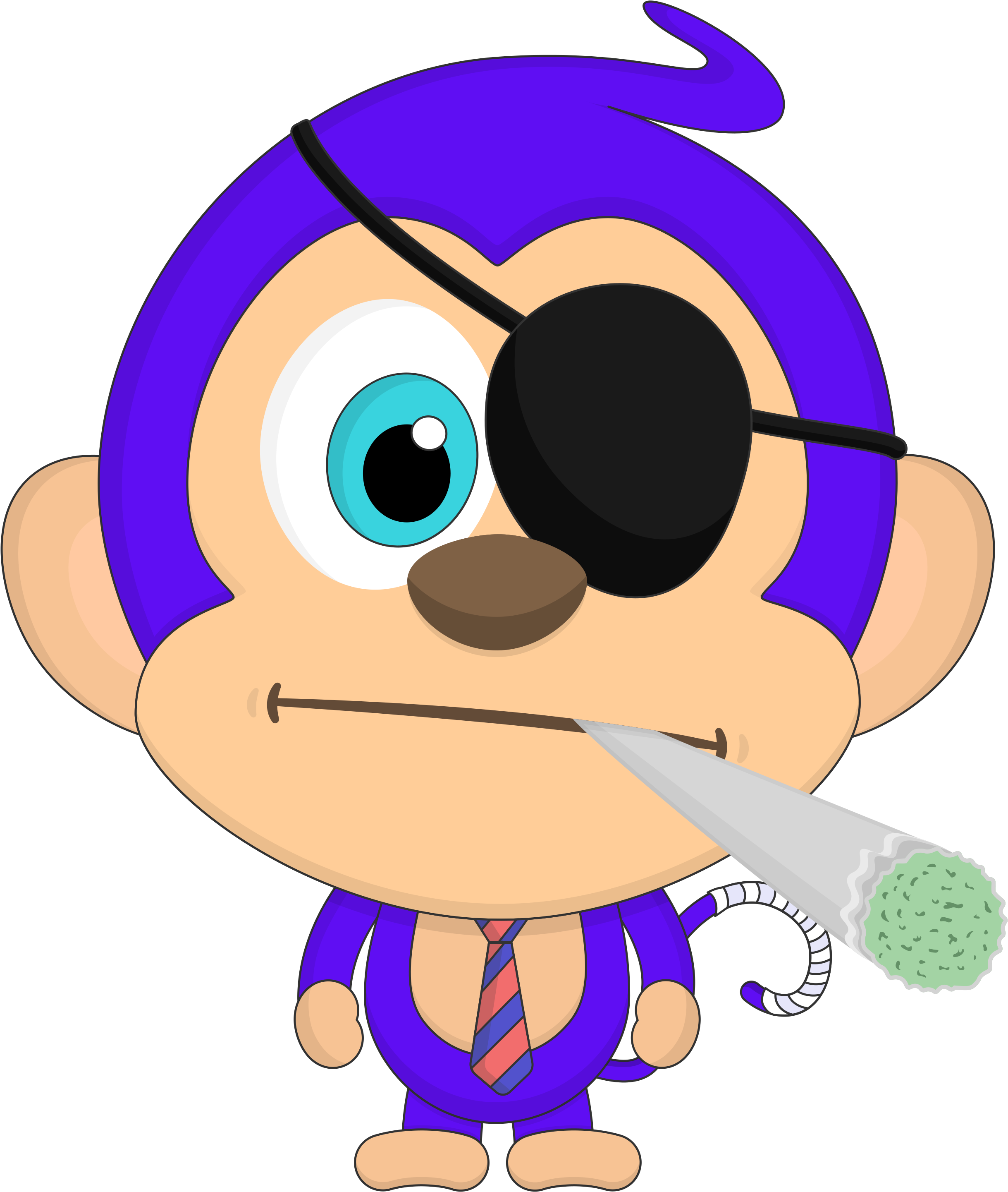 Corduroy Monkey - Cartoon (4000x4000), Png Download