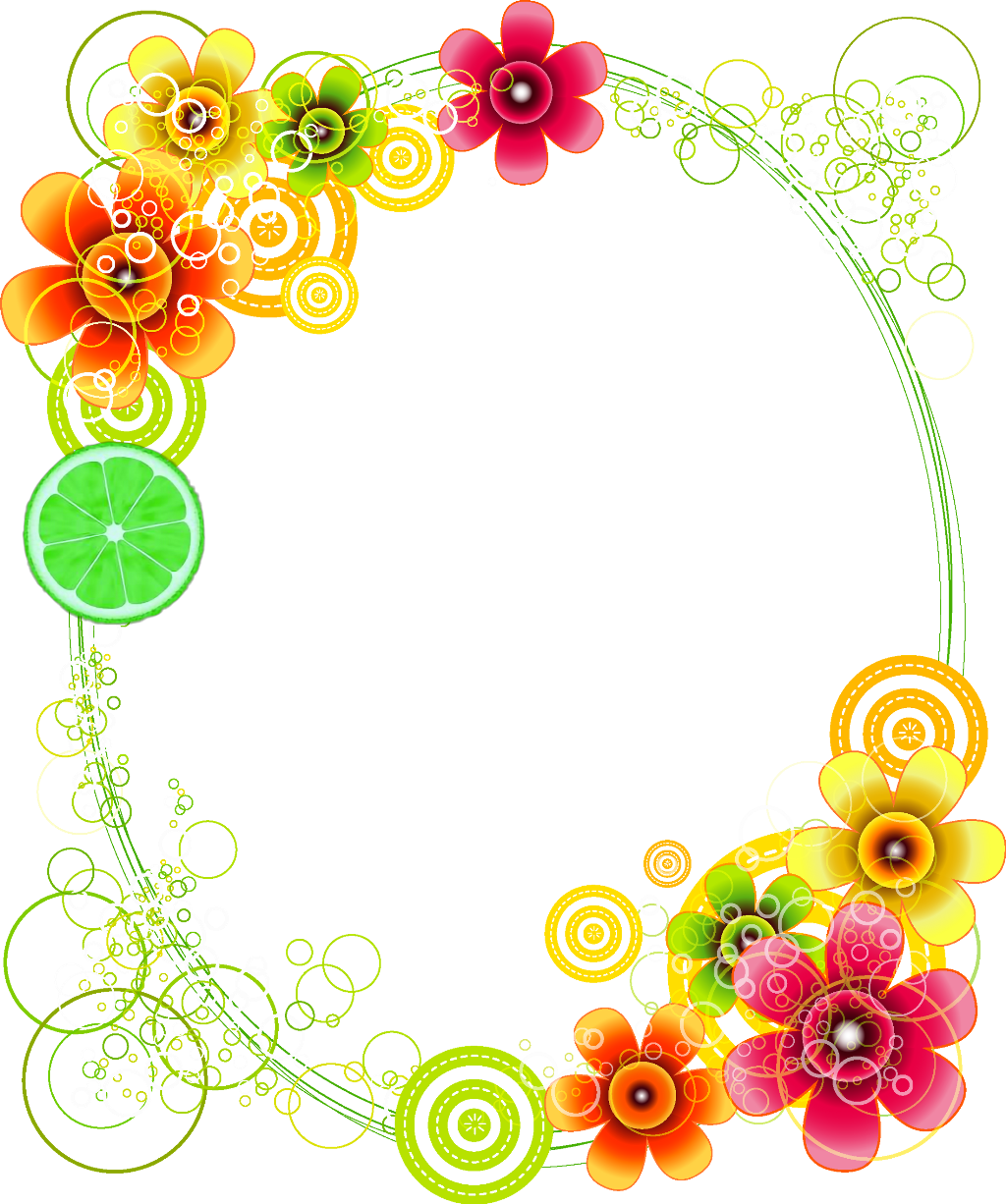 Mq Flowers Flower Circle Circles - Frame Oblong Flower Png (1024x1226), Png Download