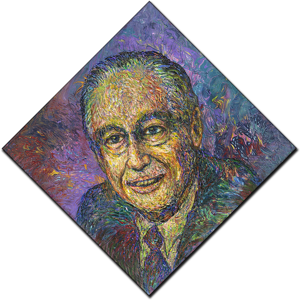 The Completed Portrait, Painted With 3d Fabric Paint - Mosaic (1008x1008), Png Download