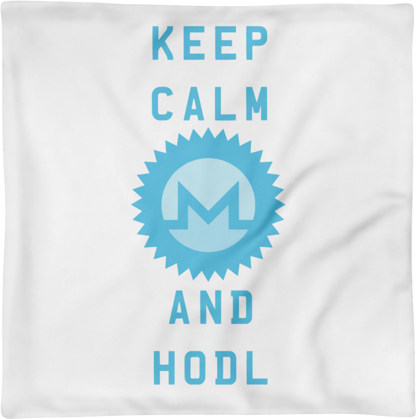Keep Calm And Hodl Monero Pillow Case - Emblem (1000x1000), Png Download