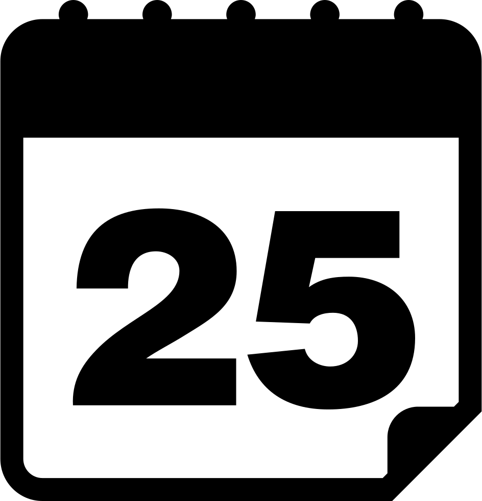 Png File Svg - Calendar 25 Icon Png - Free Transparent PNG Download ...
